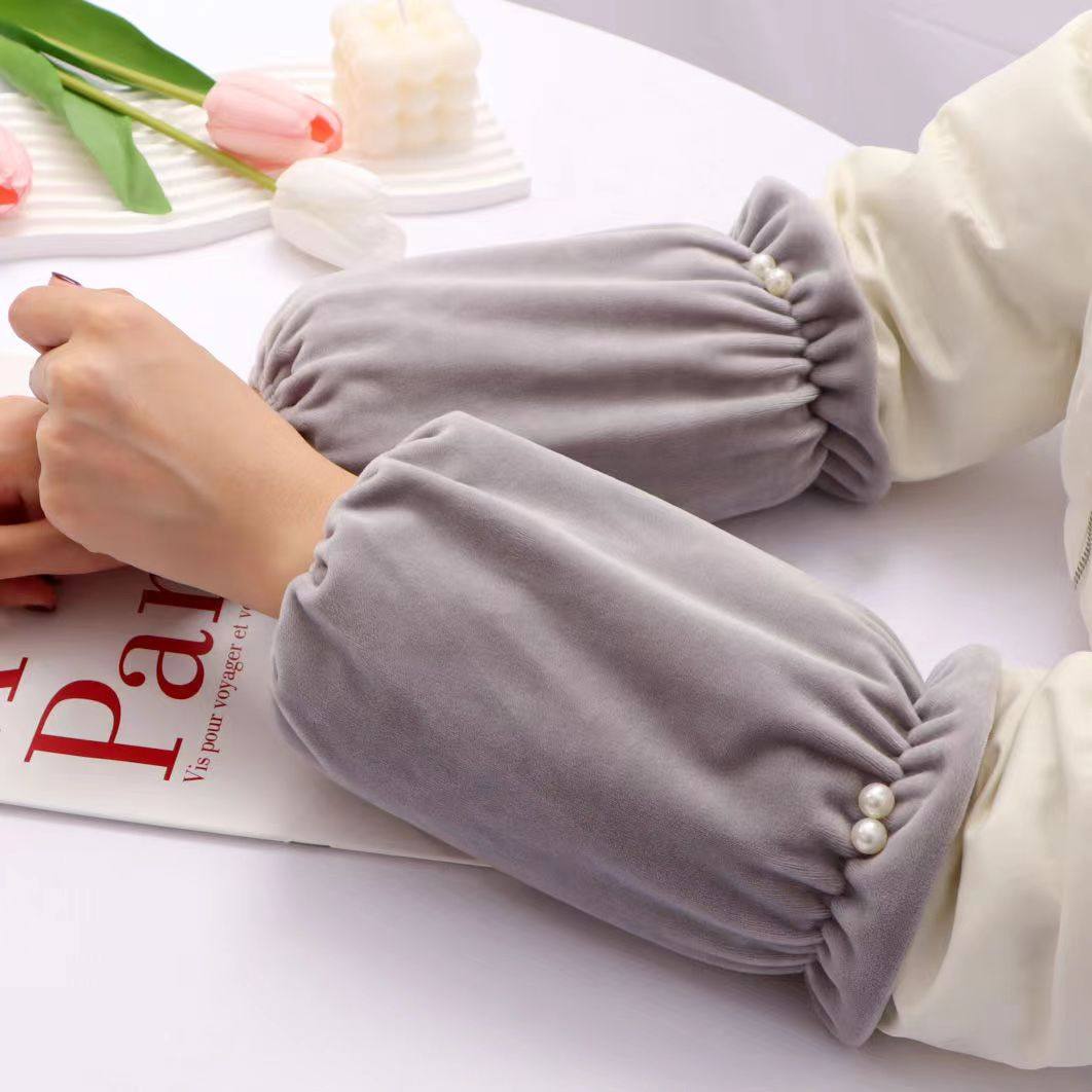 珍珠袖套女成人学生短款可爱套袖上班护袖羽绒服防脏袖头创意礼品,淘宝优惠券,粉丝福利购,淘宝优惠卷