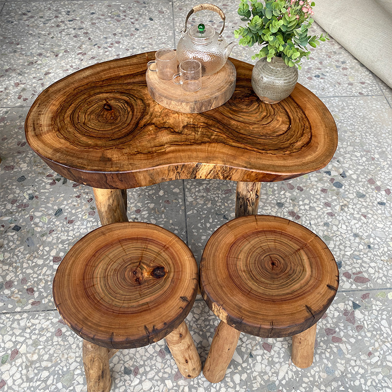 实木茶几边角几小户型原木异形香樟木茶桌民宿矮桌侘寂风阳台茶台,淘宝优惠券,粉丝福利购,淘宝优惠卷