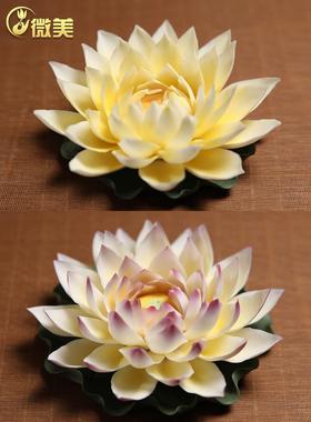 维美陶瓷荷花饰品荷花香架佛寺装饰荷花饰品之家