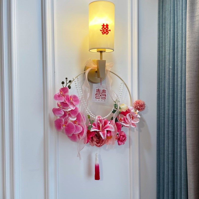 结婚花朵挂件婚礼花环婚房拉花布置新房卧室门背景墙装饰,淘宝优惠券,粉丝福利购,淘宝优惠卷
