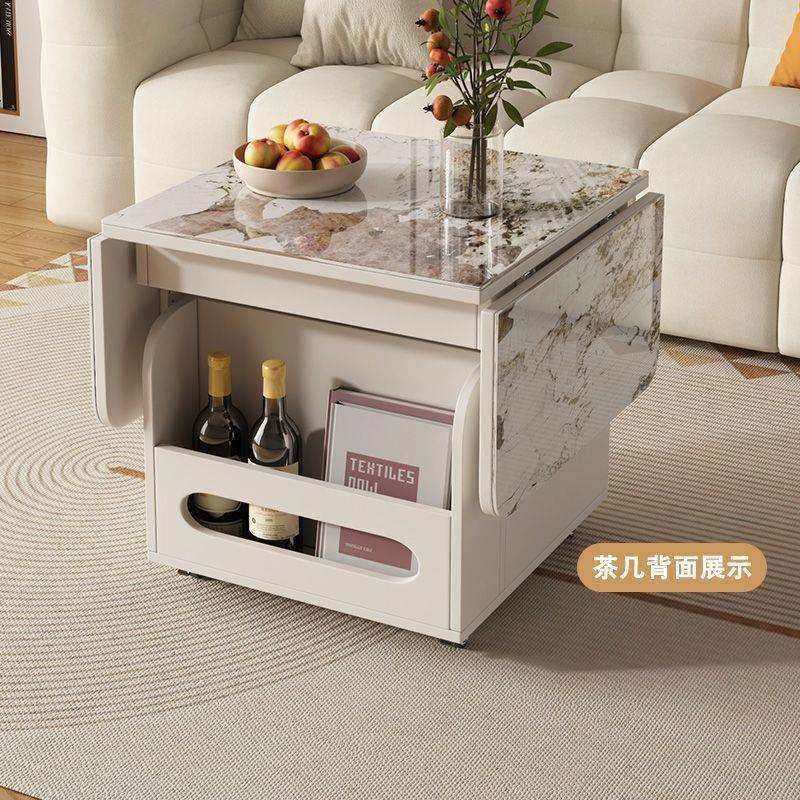 移动茶几可升降折叠小户型客厅家用多功能约岩板茶桌沙发边柜边几,淘宝优惠券,粉丝福利购,淘宝优惠卷