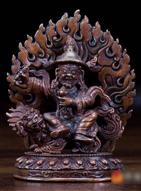 室内家用用品 现代铜像摆件尼泊尔紫铜5寸宁玛三根本铜像像 铜像