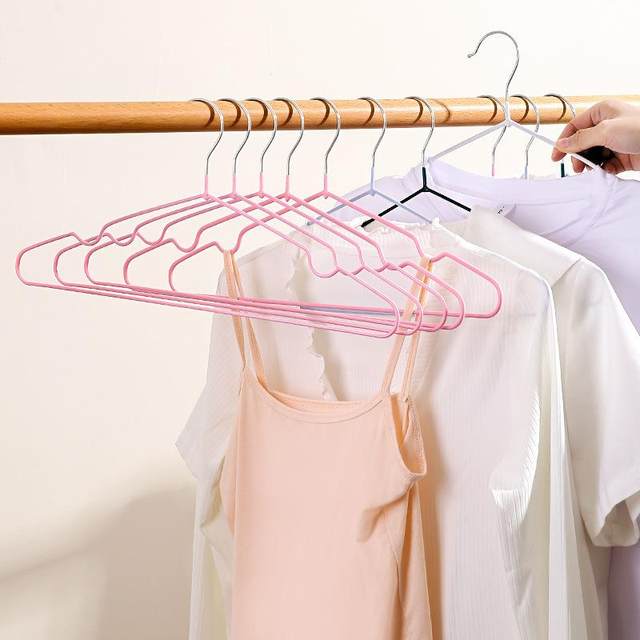 Simple plastic immersion clothes rack for students dormitory balcony windbreaker support anti-rust cabinet space-saving anti-slip clothes storage rack
