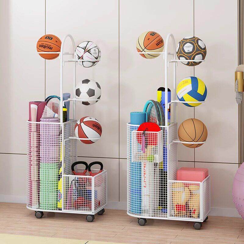 Basketball storage rack removable multi-functional sports and fitness equipment storage rack dumbbell racket yoga mat storage