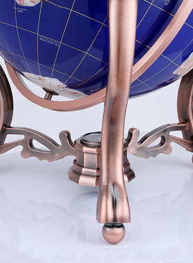 宝石地球仪摆件现代简约书房办公室台式商务开业礼品