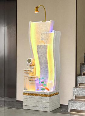 欧式流水摆件循环水景客厅办公室会所招财风水球喷泉生财轻奢装饰