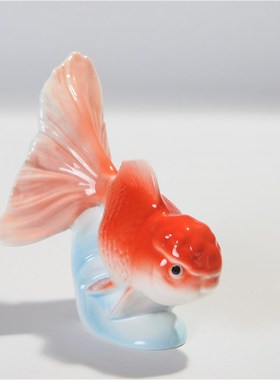 家居陶瓷金鱼情侣摆件婚礼客厅卧室样板房吧台门店酒柜装饰品甩卖