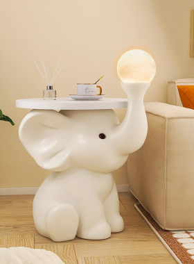 大象落地摆件客厅大型电视柜沙发旁边几奶油风装S饰品乔迁新居礼