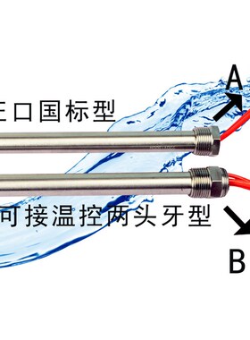 6分土暖气片取暖电热管 导热油加热棒发热管220V 2000W 1500W