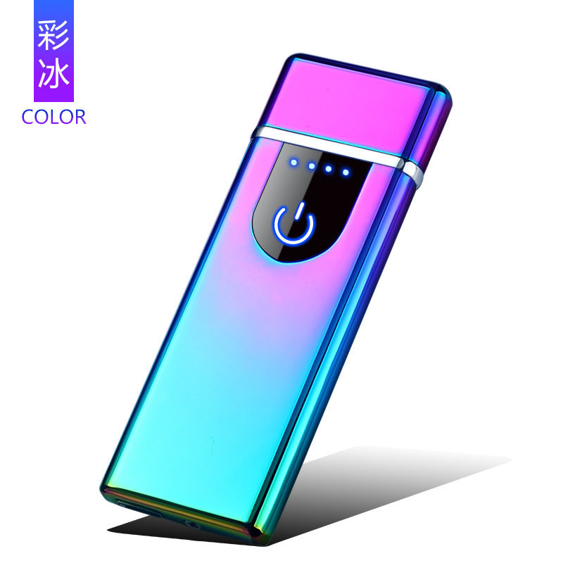 创意超薄指纹usb充电打火机个性时尚环保电子点烟器广告礼品定制,淘宝优惠券,粉丝福利购,淘宝优惠卷