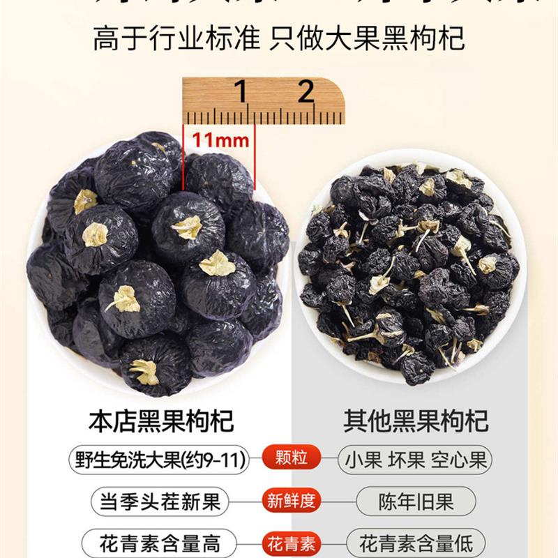 黑枸杞特级大果枸杞子野生正品黑枸杞干枸杞茶男肾补精官方旗舰zz - 图0