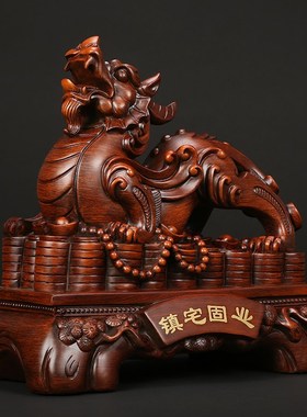 吉善堂 貔貅摆件 传统皮休一对家居客厅装饰品新店铺开业礼品0124