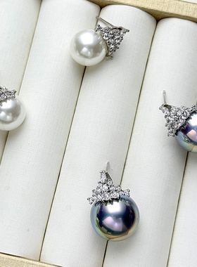 浮颜冰雪女王澳母贝珍珠项链女百搭秋冬毛衣链轻奢小众锁骨链