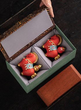 创意可旋转福禄福袋马q桌面摆件家居客厅玄关装饰品马上发财送礼