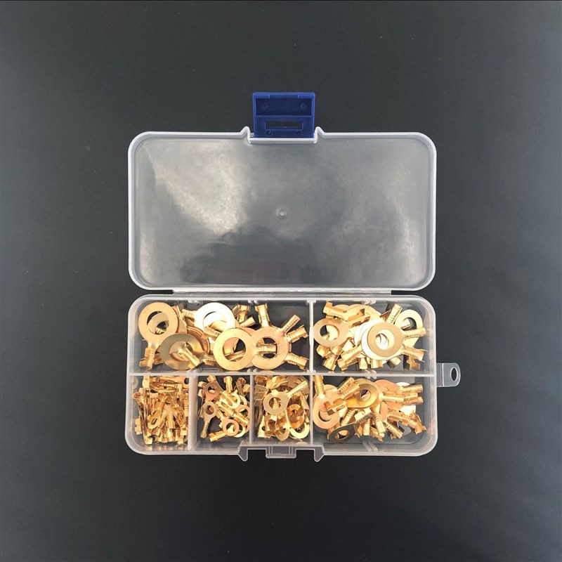 150环形冷压端子电缆接线片连接片端子接R线片 圆形 盒装 - 图0