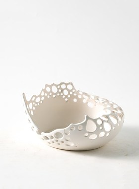 现代陶瓷花瓶设计师陈列创意艺术果盘酒店展厅软装饰品桌面摆件