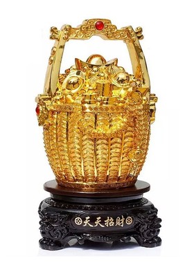 开业礼品乔迁送礼办公室装饰金鼎聚财宝鼎一桶金招财摆件存钱袋