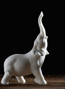 创意陶瓷动物大象小摆件家居园艺花盆沙盘DIY微景观造景装饰配件