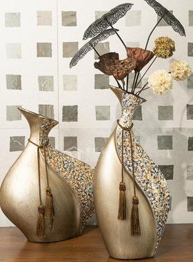 高档家居创意小口招财陶瓷花瓶摆件家居饰品客厅酒柜装饰工艺礼品