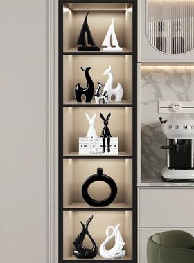 长耳兔子坐姿小摆件轻奢高档软装高级感家居客厅电视柜酒柜装饰品