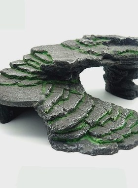 螃蟹攀爬架晒台爬虫楼梯爬台躲避洞守宫躲避屋水族箱宠物造景晾晒