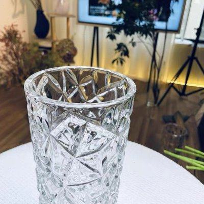 现代简约高级感法式复古玫瑰水晶插花艺术玻璃花瓶摆件客冰裂斑斓,淘宝优惠券,粉丝福利购,淘宝优惠卷