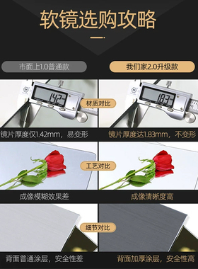 防爆防碎高清镜面升级加厚