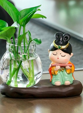 趣味唐小圆古风少女心多巴胺飘窗客厅玄关书房卧室电视柜卧室摆设