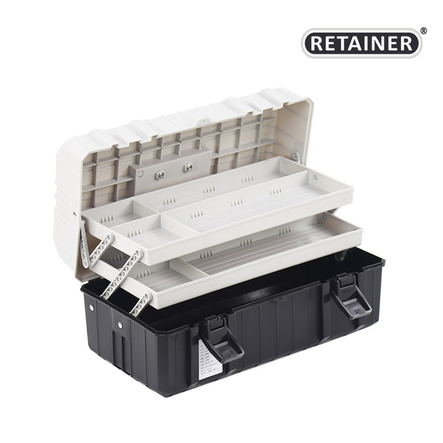 Ruimeito three-layer folding hardware plastic tool box multi-function portable repair box household storage electrician