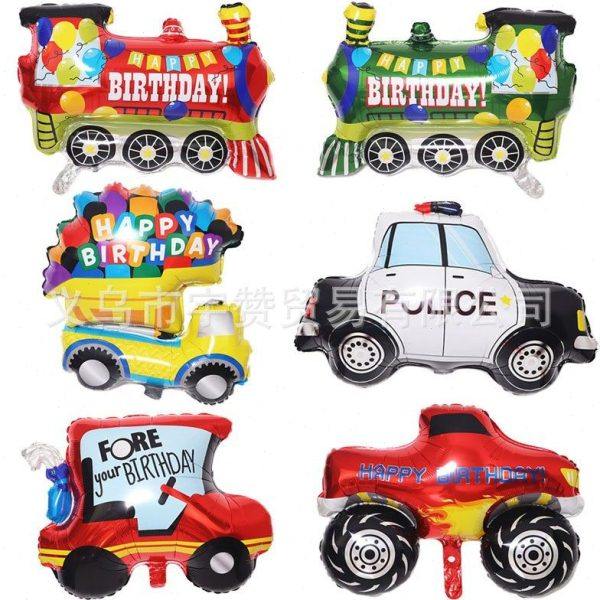 卡通气球交通工具HAPPY BIRTHDAY派对布置装饰 汽车铝膜气球,淘宝优惠券,粉丝福利购,淘宝优惠卷