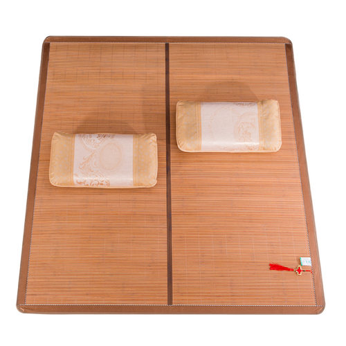 凉席竹席2.0米席子学生单人宿舍双面折叠冰丝草席1.8m床1.5 1.2 - 图3