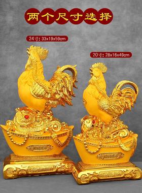 立一家鸡招财摆件，十二生肖鸡元宝扑满，实用客厅前台装饰开门红