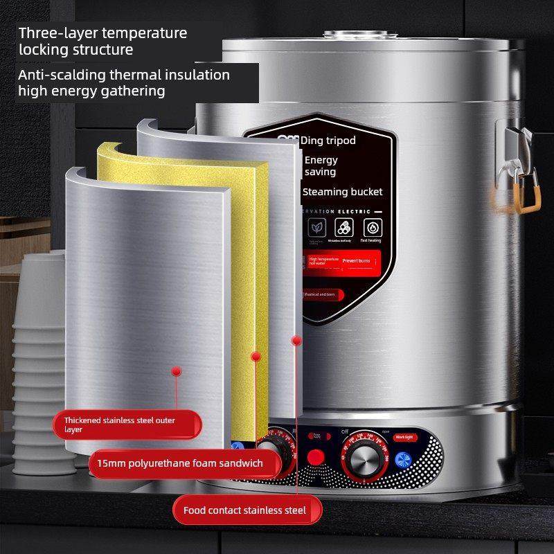 砂磨蒸桶商用电热面锅节能保温加厚不锈钢麻辣火锅汤粥面煮桶,淘宝优惠券,粉丝福利购,淘宝优惠卷