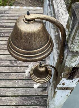 超大号复古铸铁门铃铃铛 庭院挂饰壁饰铁艺摇铃 店铺咖啡装饰挂件