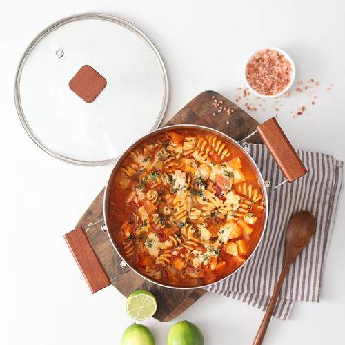 316L不锈钢蒸锅大容量蒸煮炖锅带蒸笼电磁炉煤气灶家用三层钢汤锅 - 图1