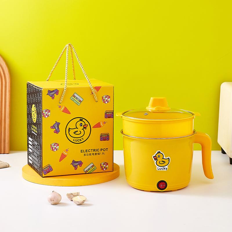 电煮锅厨房小电器多功能电炒锅一体锅电火锅家用学生宿舍泡面锅批 - 图1