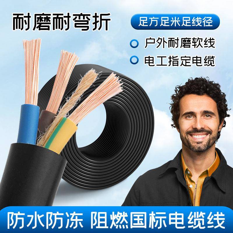 国标铜包铝电源线2/3/4芯 1.5 2.5 4 6平三相电线RVV电缆软线防冻 - 图3