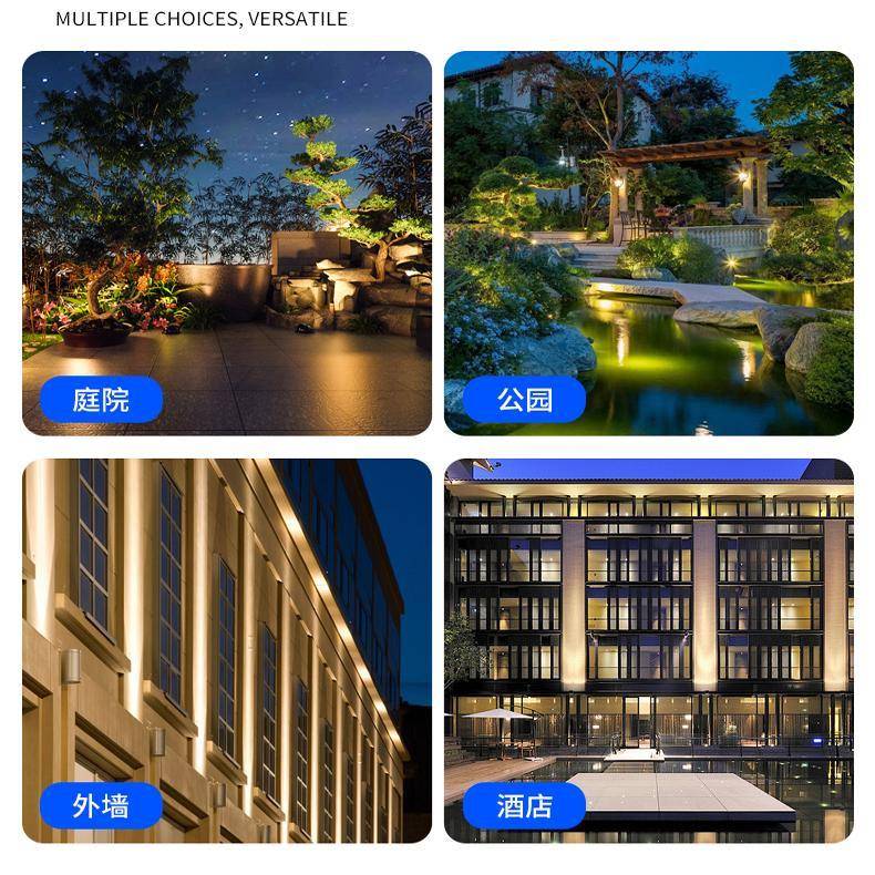 LED投光灯一束光聚光户外防水外墙射灯室外照树灯照柱子灯 - 图1