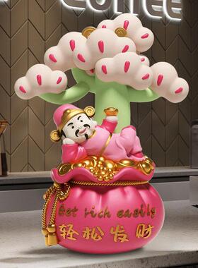 【轻松发财】财神爷桌面摆件家用客厅电视柜家居装饰搬家乔迁礼品