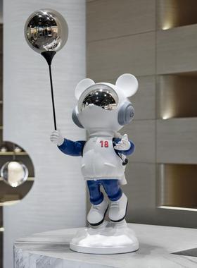 现代客厅样板间玄关电视柜家居软装饰品网红轻奢摆件创意卡通雕塑