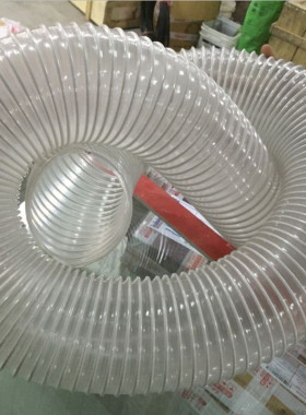 透明钢丝排烟管 木犀 吸尘 弹簧软管 通风管 新风系列内径45 50mm