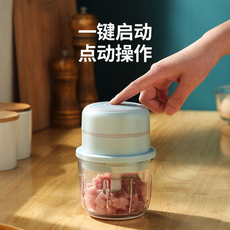 电动蒜泥机迷你家用捣蒜打蒜器厨房绞肉拉蒜蓉机剥蒜神器无线自动 - 图3