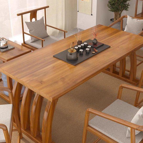 新中式实木茶桌 茶室休闲会客泡茶桌 小户型民宿禅意茶桌椅组合,淘宝优惠券,粉丝福利购,淘宝优惠卷