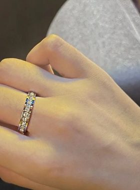 精致清冷大小姐百搭亮晶晶爆闪戒指组合叠戴夏天配饰潮酷风蹦迪