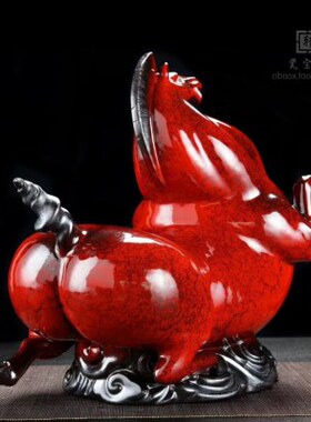 到成功办公酒店飞玄关飞马奔踏唐燕红色马马家装陶瓷招财摆件橱柜