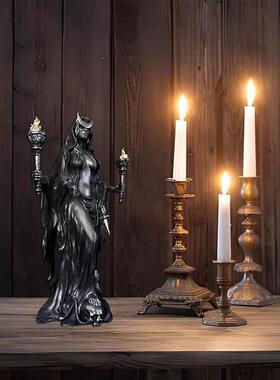 跨境万圣节Hekate NiktipolosThe Witch ofThe Night黑夜女巫摆件