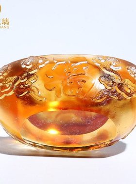 中国风客厅博物架琉璃元宝摆件家居桌面小装饰品创意中式高档摆设