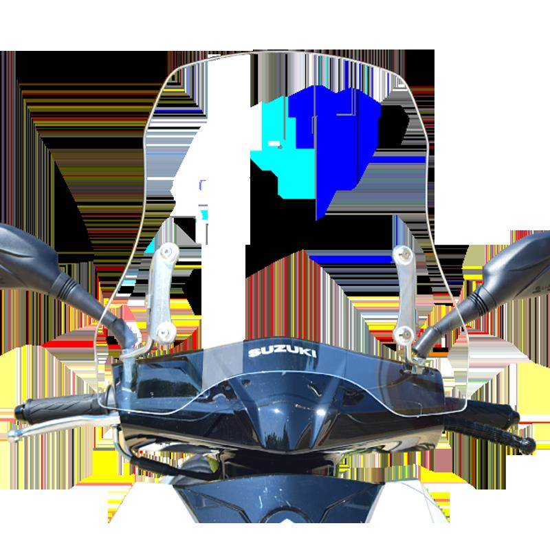 USR125摩托车挡风钢化玻璃加高加宽UCR125前挡风板巧格挡风镜改装 - 图3