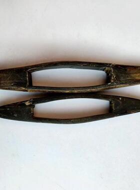 民俗物件老梭子织布机配件复古纺织纺车顶杆竺缯缠线轴摆件饰品