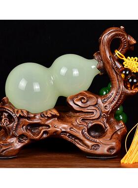 琉璃玉葫芦摆件招财现代家居装饰客厅玄关酒柜电视柜乔迁新居礼品